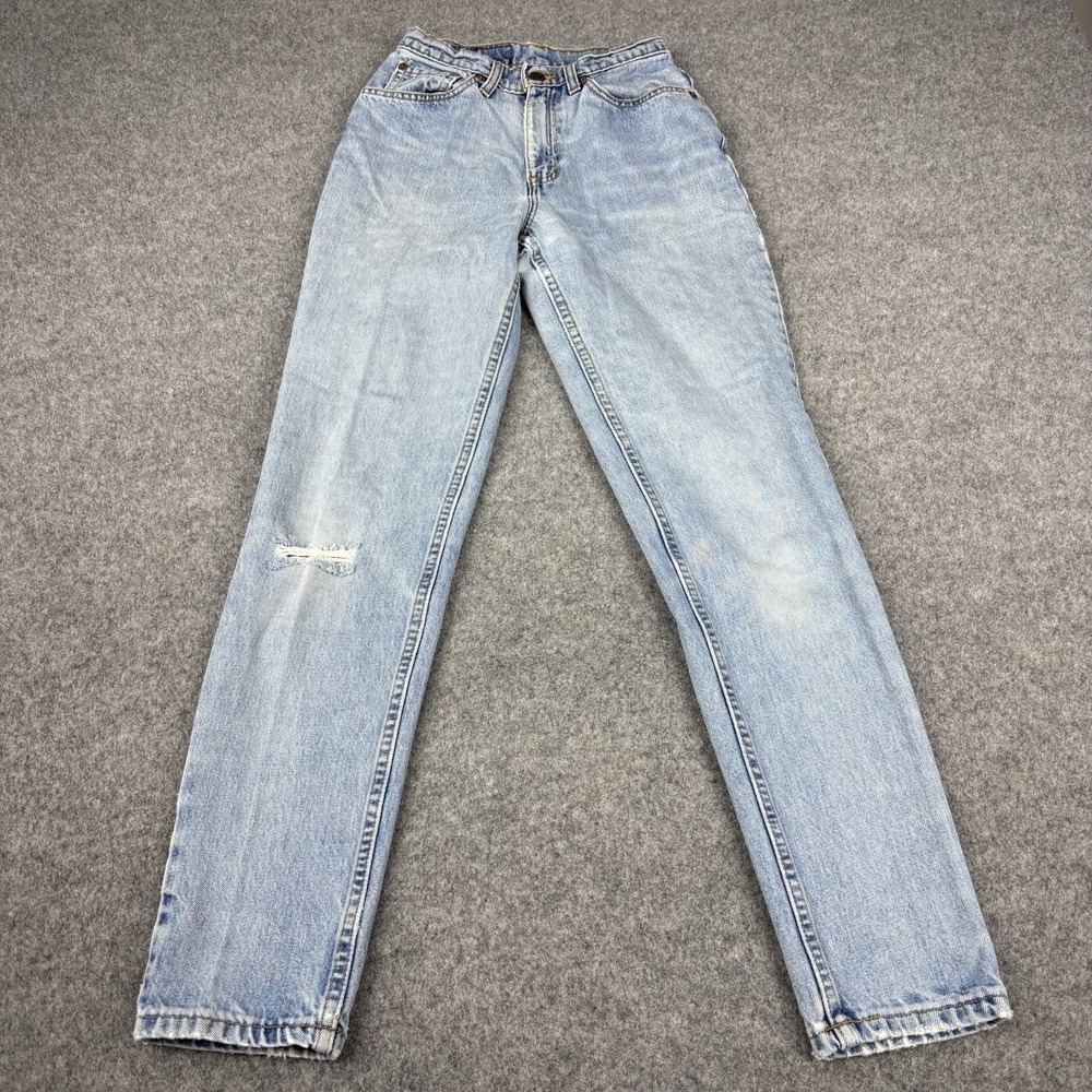 VTG Levi's 512 Jeans Women's 3 Medium Slim Fit 1991 Light Wash 23x30 Distressed